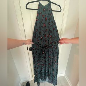 Leopard high low dress